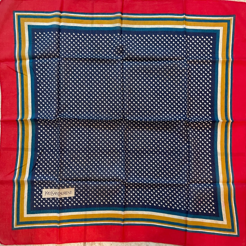 Colorful Vintage Yves Saint Laurent Day Scarf